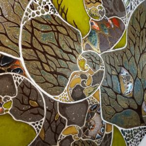 amonite fractale lave emaillee details