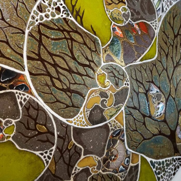 amonite fractale lave emaillee details