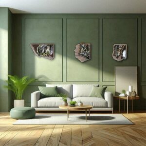 création murale mangroves veinées salon