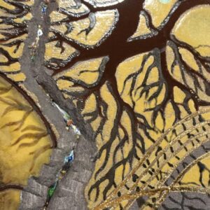 créations murale Solve e coagula lave émaillée salon détail