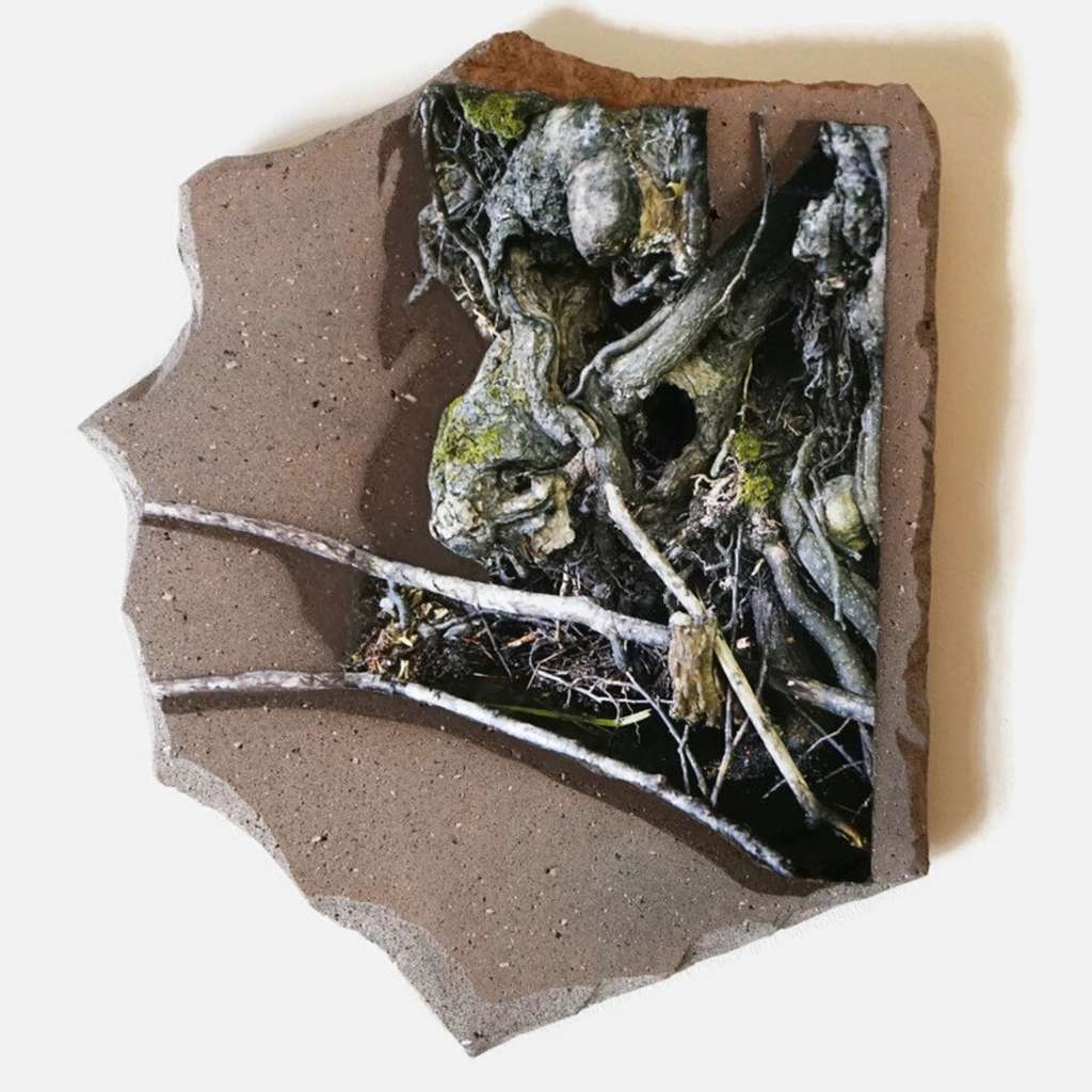 lave émaillée mangroves veinées detail