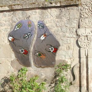 tableau mural lave émaillée coléoptère